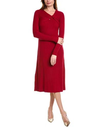 Ipponelli Off-the-shoulder Sweaterdress In Red