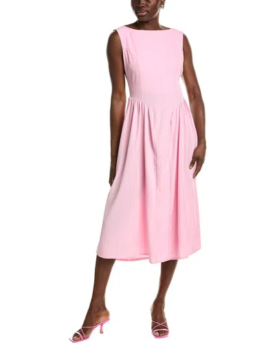 Ipponelli Open Back Midi Dress In Pink