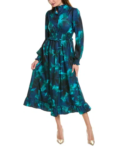 Ipponelli Printed Midi Dress In Green