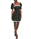 Ipponelli Ruffle Mini Dress In Black