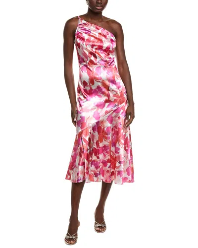 Ipponelli Satin Midi Dress In Pink