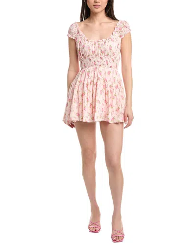 Ipponelli Short Sleeve Mini Dress In Pink