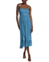 Ipponelli Smocked Bodice Maxi Dress In Blue