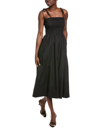 Ipponelli Smocked Maxi Dress In Black