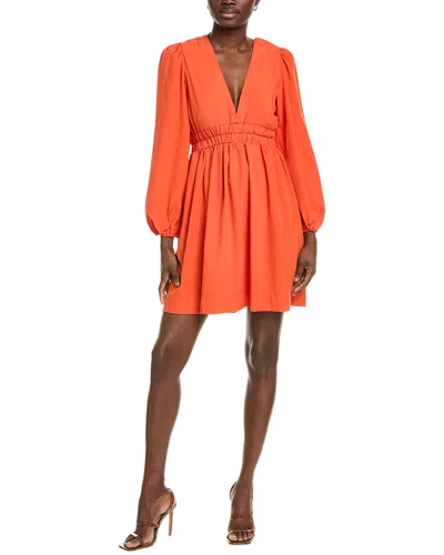 Ipponelli Smocked Mini Dress In Orange