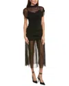 Ipponelli Solid Maxi Dress In Black