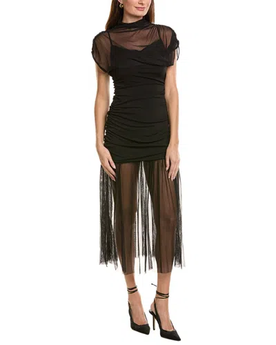 Ipponelli Solid Maxi Dress In Black