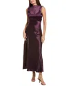 Ipponelli Solid Maxi Dress In Purple