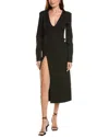 Ipponelli Solid Midi Dress In Black