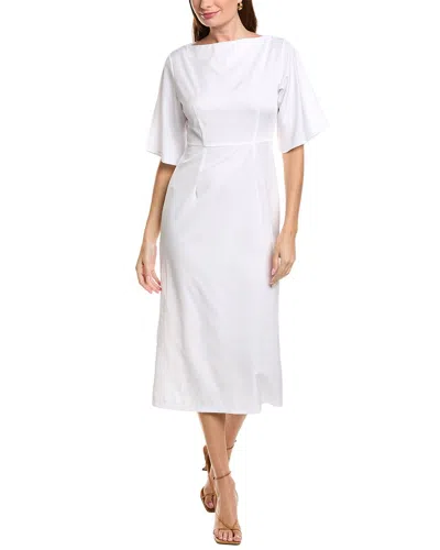 Ipponelli Solid Midi Dress In White