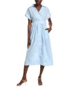 Ipponelli Surplice Midi Dress In Blue
