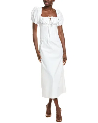 Ipponelli Tie-front Maxi Dress In White