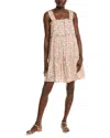 Ipponelli Tie Shoulder Mini Dress In Nude