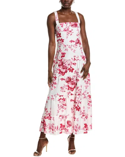 Ipponelli Tiered Maxi Dress In Pink