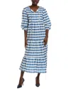 Ipponelli Tiered Maxi Dress In Blue
