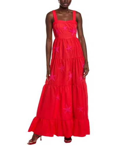 Ipponelli Tiered Maxi Dress In Animal Print
