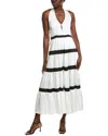 Ipponelli Tiered Midi Dress In White