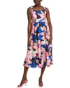 Ipponelli Tiered Midi Dress In Pink
