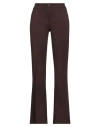 Ira Walendy Woman Pants Chocolate Brown Size 6 Viscose, Polyester, Polyamide, Elastane In Brown
