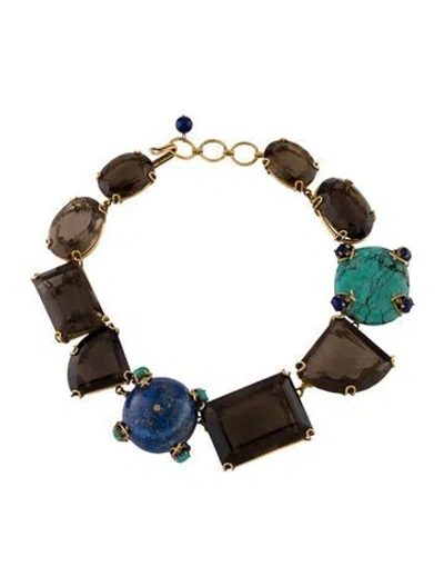 Pre-owned Iradj Moini Bead Choker Necklace, 17.5" In Multi