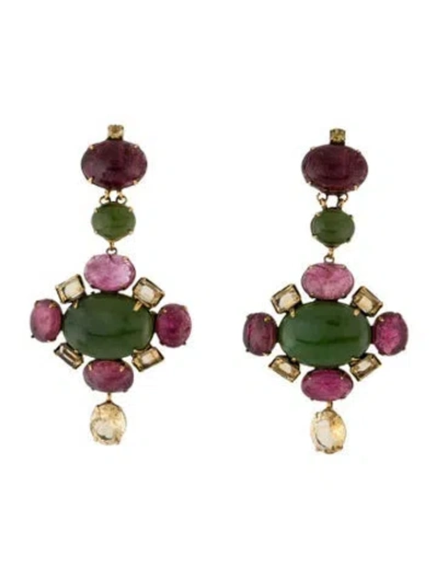 Pre-owned Iradj Moini Multistone Clip-on Earrings
