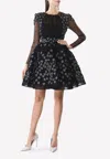 IRENE LUFT ENCHANTED FLORAL EMBROIDERED SKATER DRESS,SSD17-DR17