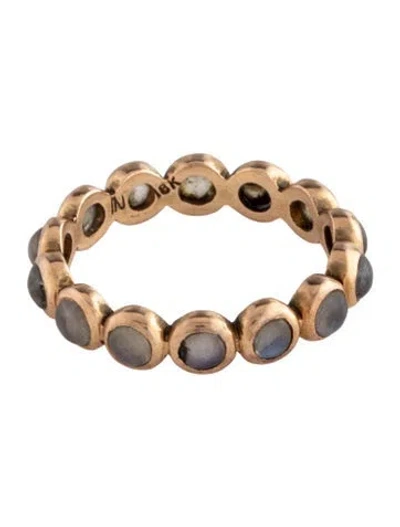 Pre-owned Irene Neuwirth 18k 1.48ctw Moonstone Eternity Band In Multi