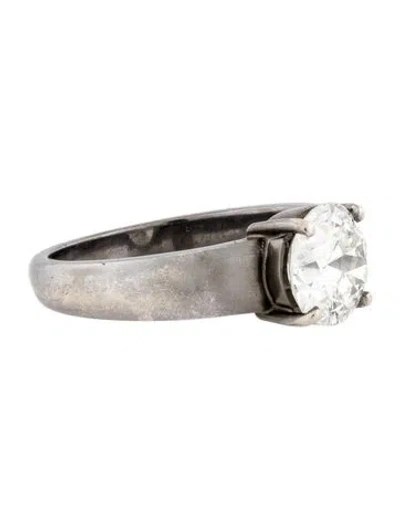 Pre-owned Irene Neuwirth 18k 1.58ct Diamond Solitaire Ring In Multi