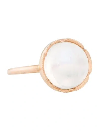 Pre-owned Irene Neuwirth 18k 4.21ctw Moonstone Classic Cocktail Ring In Multi