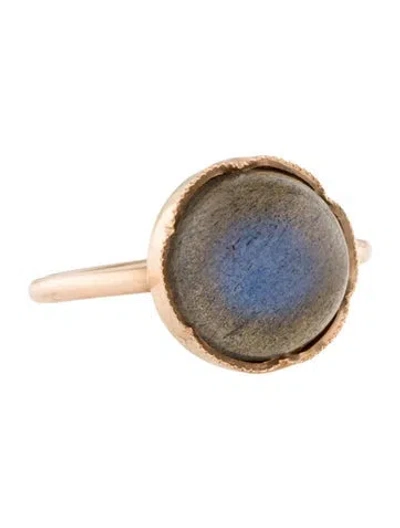 Pre-owned Irene Neuwirth 18k 4.80ctw Labradorite Classic Cocktail Ring In Multi