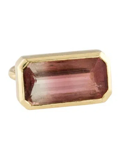 Pre-owned Irene Neuwirth 18k 8.99ct Parti-colored Tourmaline Cocktail Ring In Multicolor