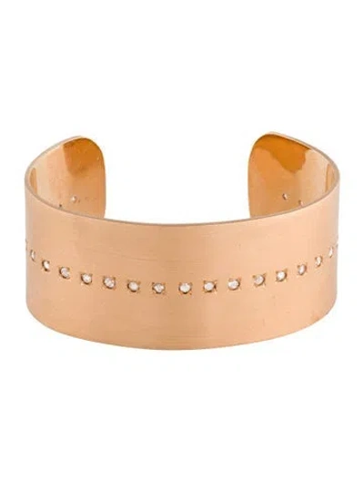 Pre-owned Irene Neuwirth 18k Diamond Wide Cuff, 6" In Multicolor
