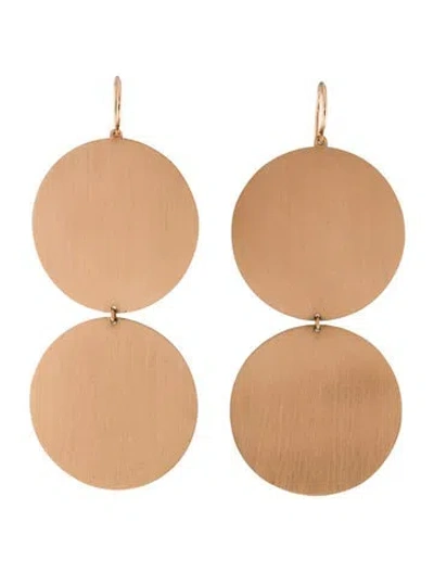 Pre-owned Irene Neuwirth 18k Double Circle Drop Earrings In Multi