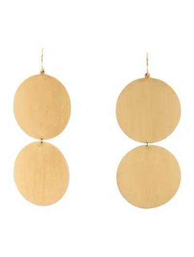 Pre-owned Irene Neuwirth 18k Double Circle Drop Earrings In Multi