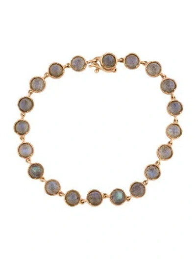 Pre-owned Irene Neuwirth 18k Labradorite Link Bracelet, 6.75" In Multi