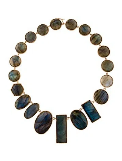 Pre-owned Irene Neuwirth 18k Labradorite One-of-a-kind Mixed Necklace, 20" In Multi