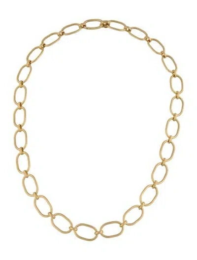 Pre-owned Irene Neuwirth 18k Large Oval Link Necklace, 17" In Multicolor