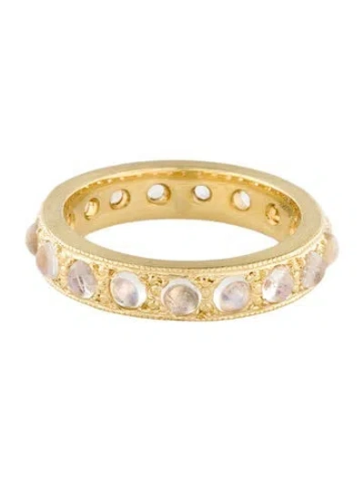 Pre-owned Irene Neuwirth 18k Moonstone Eternity Band In Multi