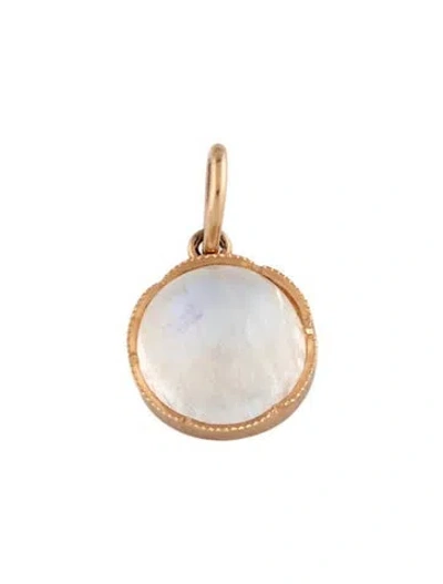 Pre-owned Irene Neuwirth 18k Moonstone Labradorite Pendant In Multicolor