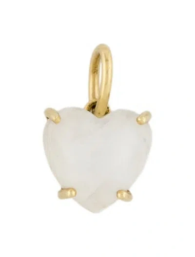 Pre-owned Irene Neuwirth 18k Moonstone Labradorite Small Love Charm In Multi