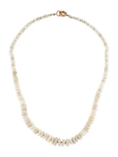Pre-owned Irene Neuwirth 18k Opal Graduated Bead Strand Necklace, 17" In Multi