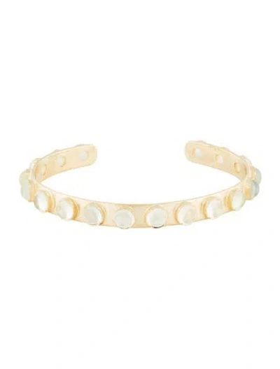 Pre-owned Irene Neuwirth 18k Prehnite Petite Classic Cuff, 6.5" In Multi