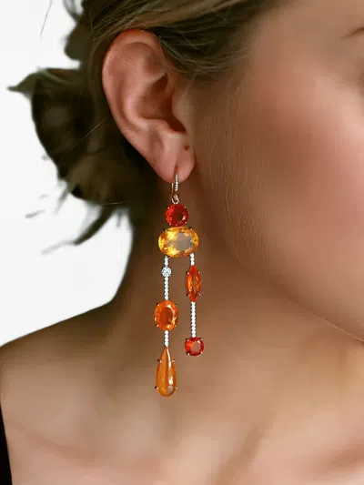 Irene Neuwirth 18k Rose And White Gold Diamond Drop Earrings