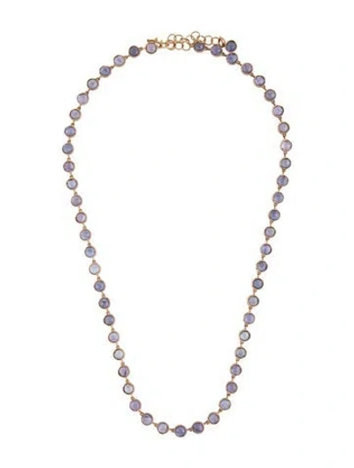 Pre-owned Irene Neuwirth 18k Tanzanite Classic Link Necklace, 20.25" In Multicolor