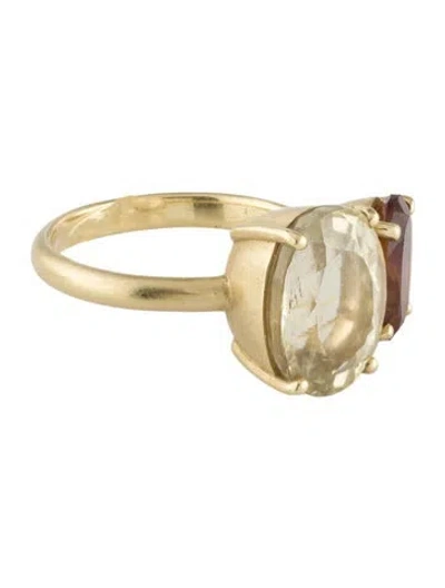 Pre-owned Irene Neuwirth 18k Tourmaline Gemmy Gem Cocktail Ring In Multi