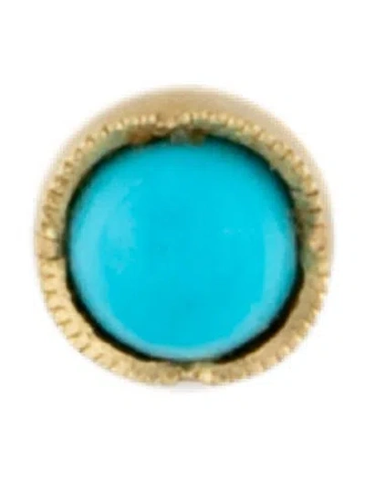 Pre-owned Irene Neuwirth 18k Turquoise Single Stud Earring In Multicolor