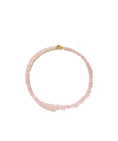 Irene Neuwirth 18-karat Gold Morganite Beaded Necklace In Pink