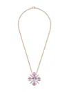Irene Neuwirth 18kt Rose Gold Gemmy Gem Kunzite And Diamond Necklace In Purple