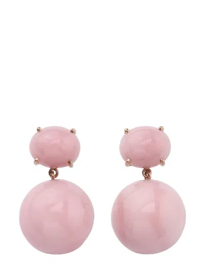 Irene Neuwirth 18kt Rose Gold Gumball Opal Earrings In Pink