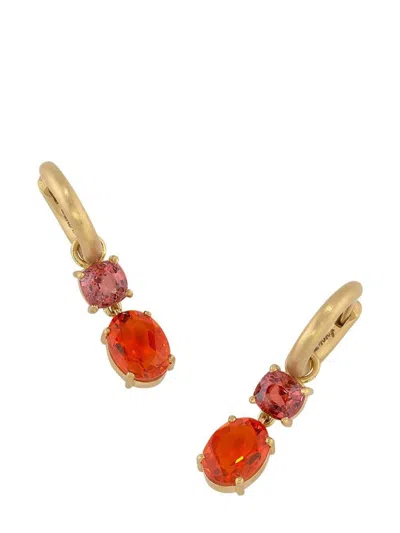 Irene Neuwirth 18kt Yellow Gold Gemmy Gem Fire Opal Earrings